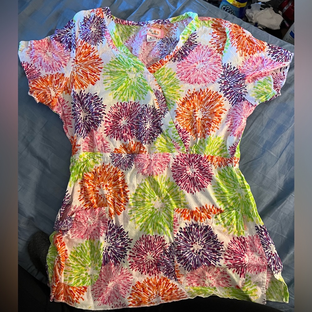 Koi by Kathy Peterson scrub top